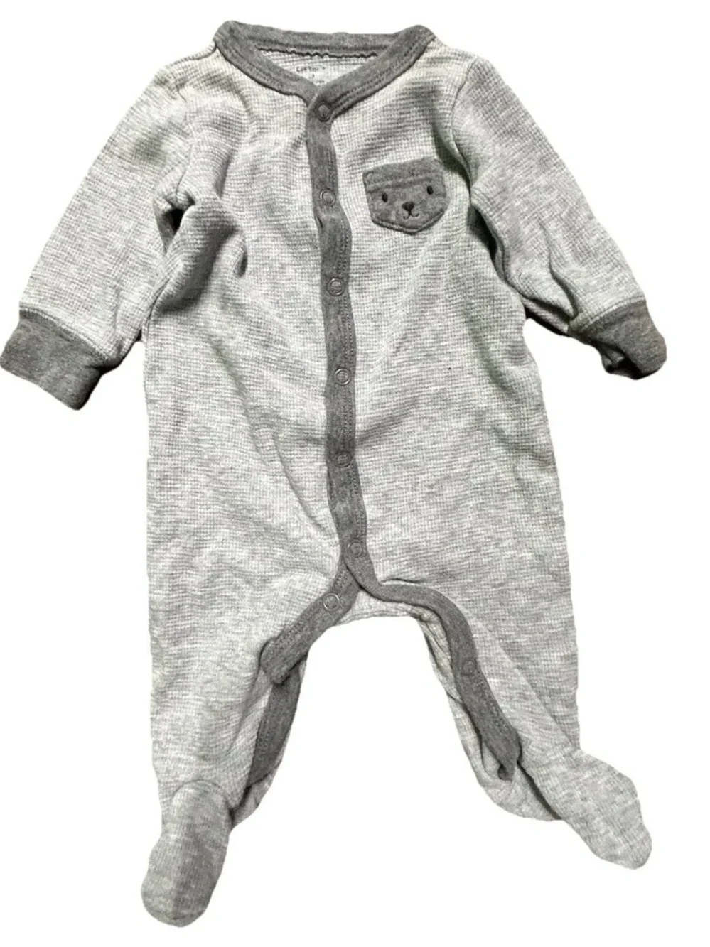 Baby Girl Footie Pajamas Little Sister Clouds Dogs Size 0-3 Months